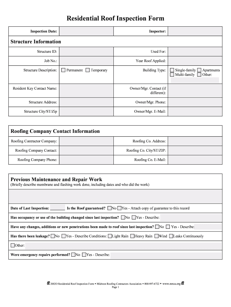 Roof Inspection Report Template – Fill Online, Printable With Property Condition Assessment Report Template