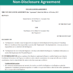 Sample Non Disclosure Agreement–Nda Template Pdf Doc Msword Inside Nda Template Word Document
