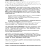 Sample Sexual Harassment Policy #1 Inside Sexual Harassment Investigation Report Template