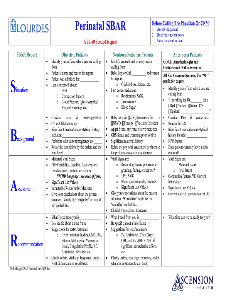 Sbar Examples – Fill Online, Printable, Fillable, Blank With Regard To Sbar Template Word