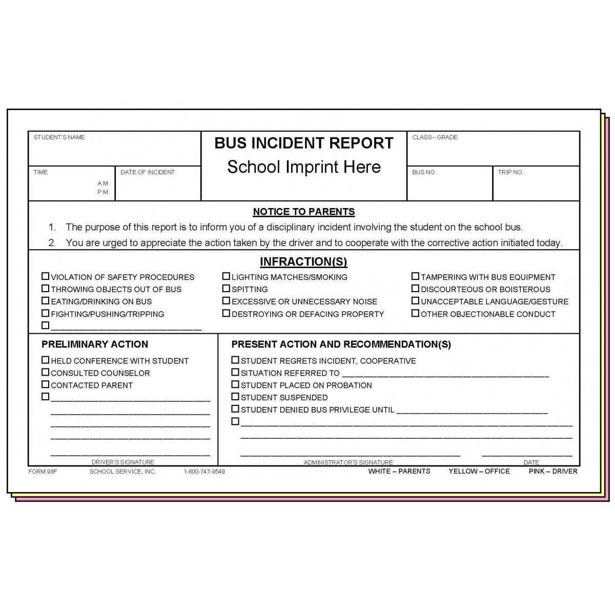 School Bus Incident Report Form – Tomope.zaribanks.co Within School Incident Report Template