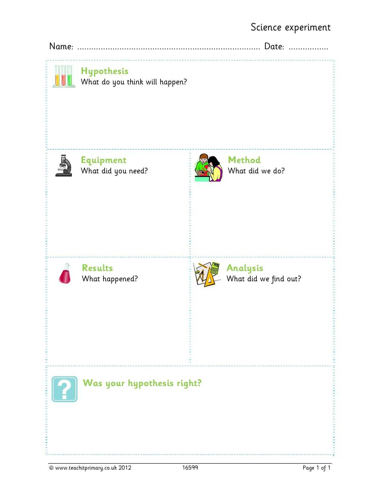 Science Experiment Template Regarding Science Report Template Ks2