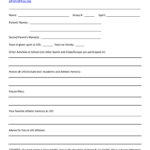 Senior Night Bio Form – Fill Online, Printable, Fillable Within Free Bio Template Fill In Blank