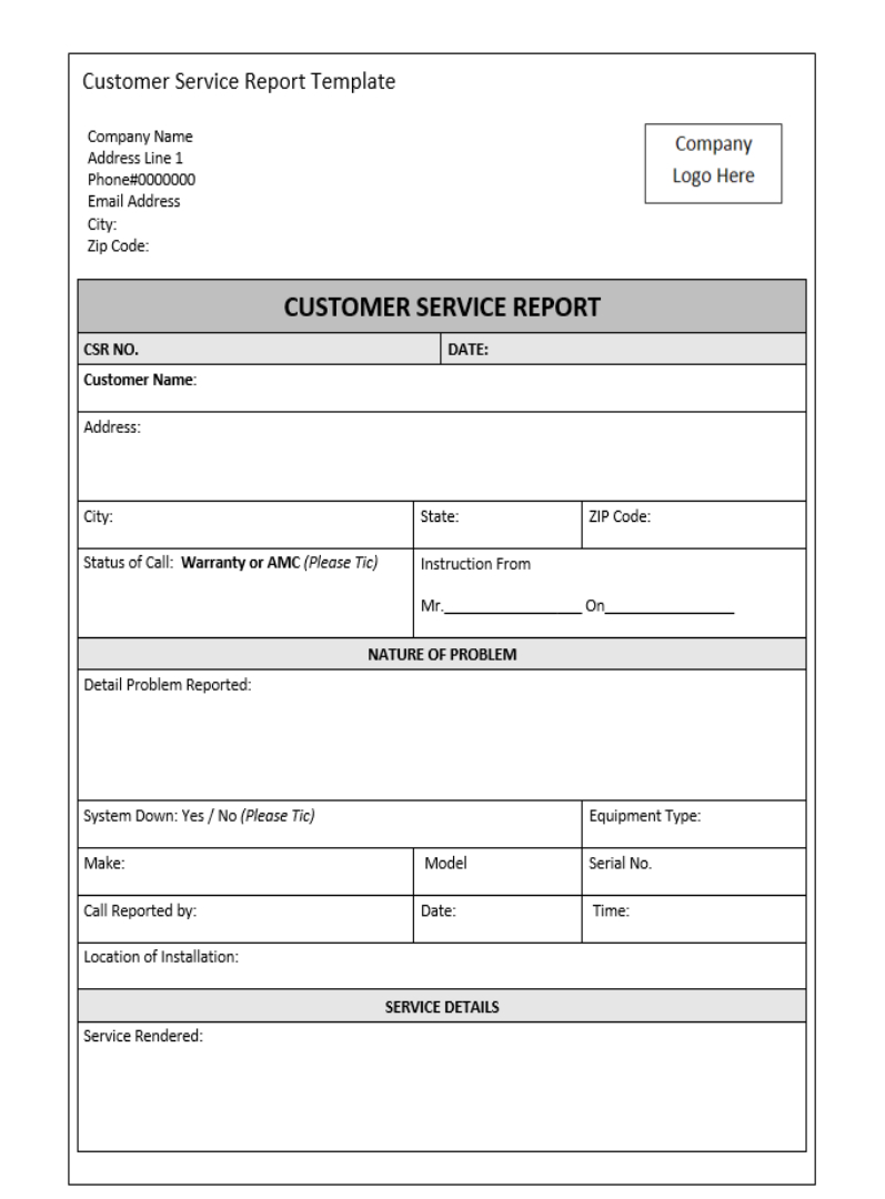 Service Report Template Excel – Oflu.bntl Pertaining To Machine Breakdown Report Template