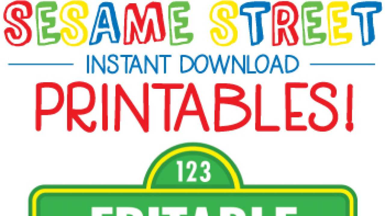 Sesame Street Birthday Printables – Including Editable Throughout Sesame Street Banner Template