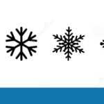 Set Of Black Snowflakes Icons. Black Snowflake. Snowflakes Inside Blank Snowflake Template