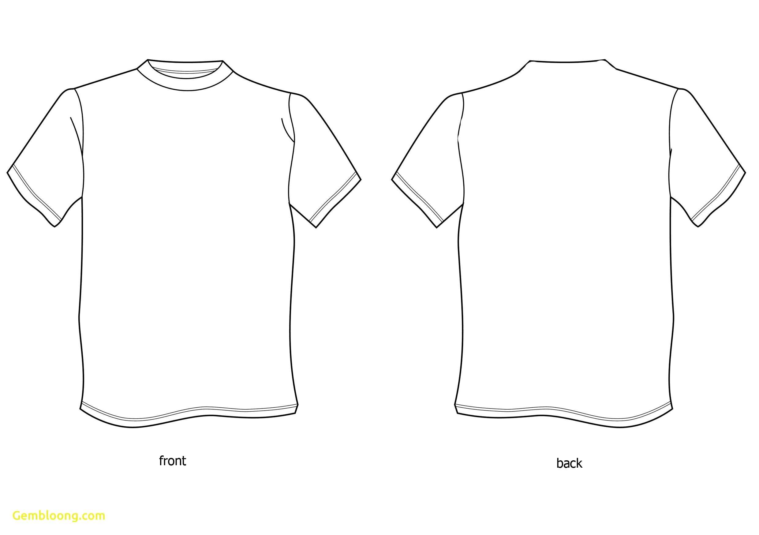 Shirt Vector Template At Getdrawings | Free Download Pertaining To Printable Blank Tshirt Template