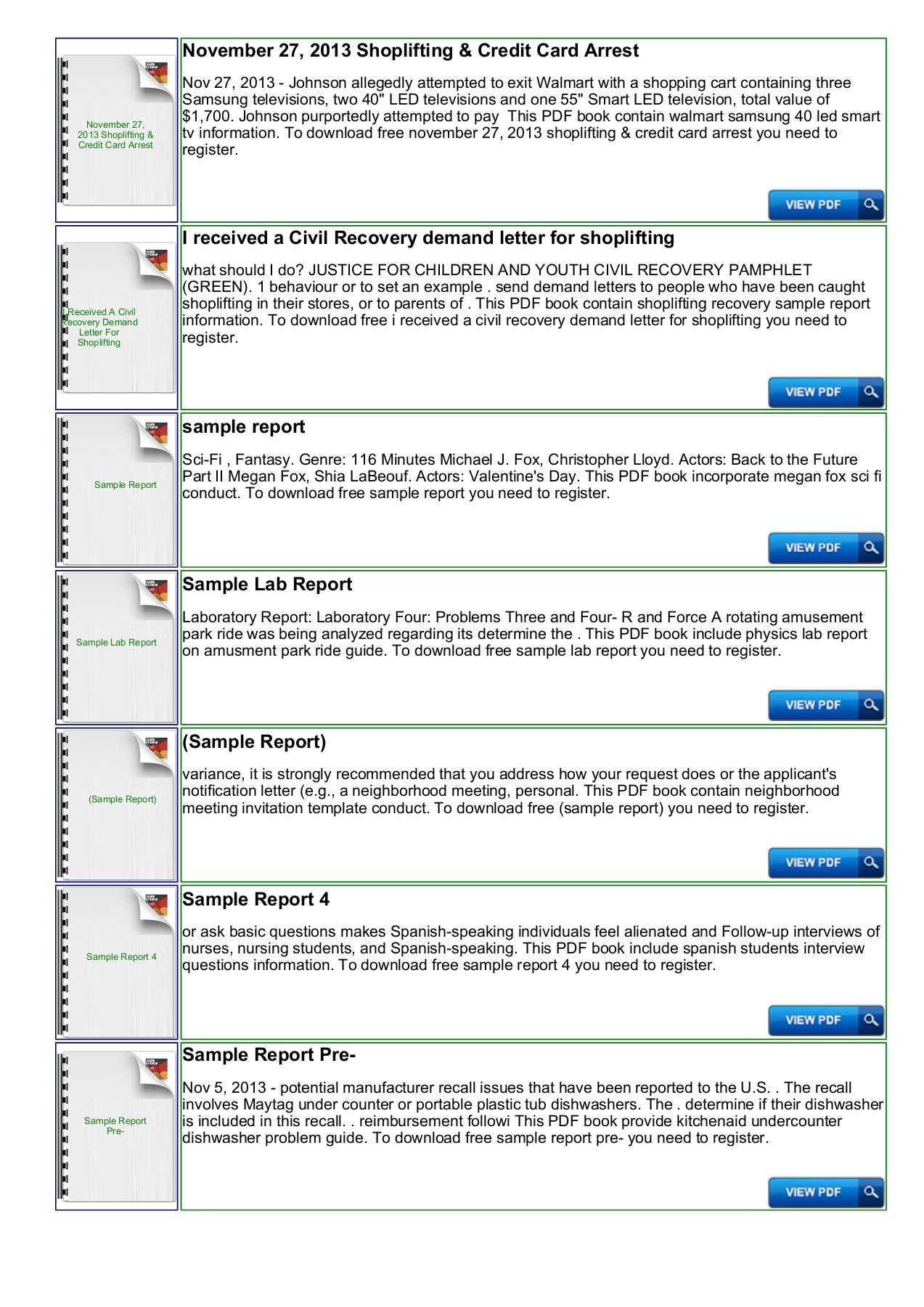 Shoplifting Report Sample – Mybooklibrary Pages 1 – 7 For Wppsi Iv Report Template