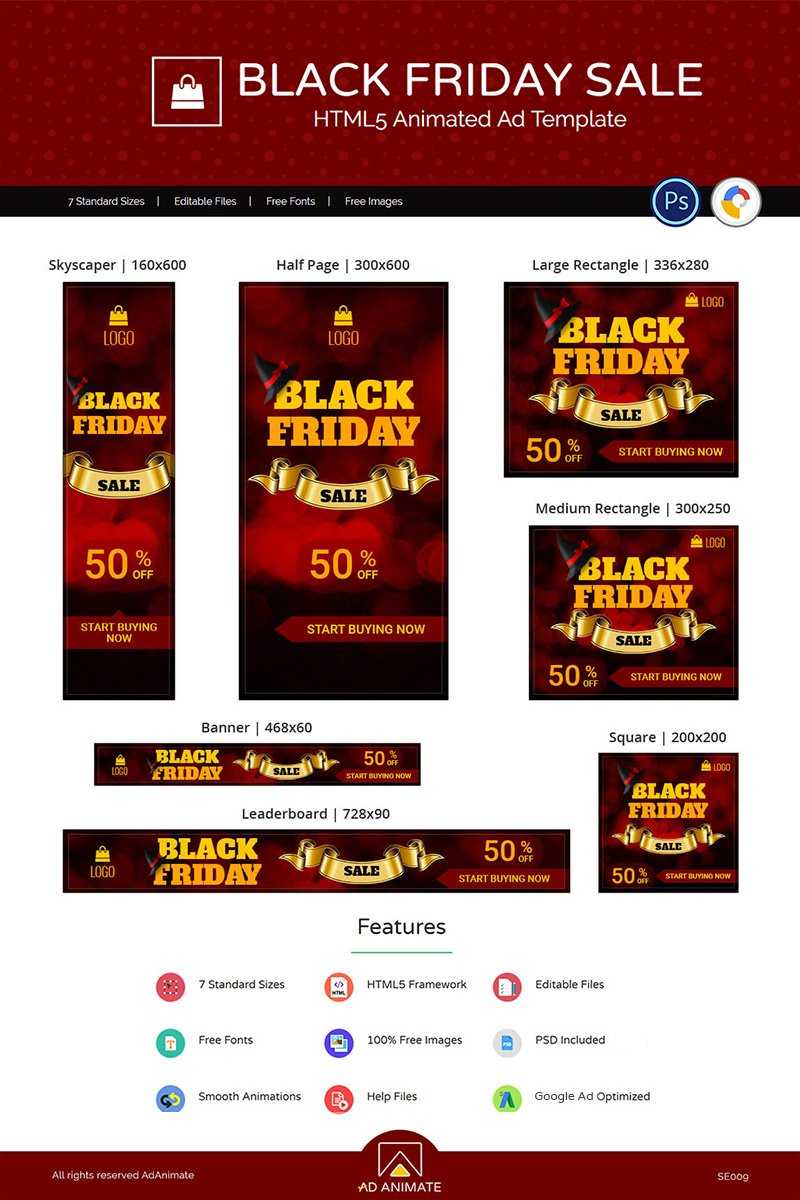 'shopping & E Commerce | Black Friday Sale' – Animated Banner №74129 With Regard To Animated Banner Template