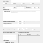 Simple Light Incident Report Template Intended For Template For Information Report