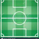 Soccer, Football Game Field Template With All Main Parts With Blank Football Field Template