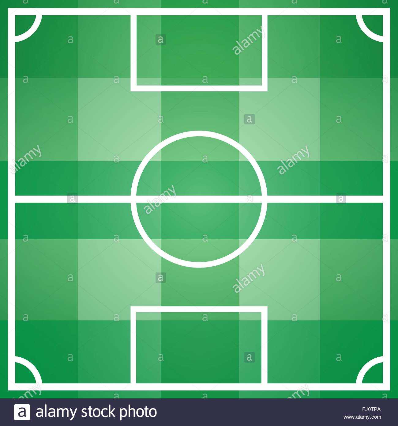 Soccer, Football Game Field Template With All Main Parts With Blank Football Field Template