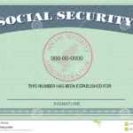 Social Security Card Stock Illustration. Illustration Of Regarding Blank Social Security Card Template