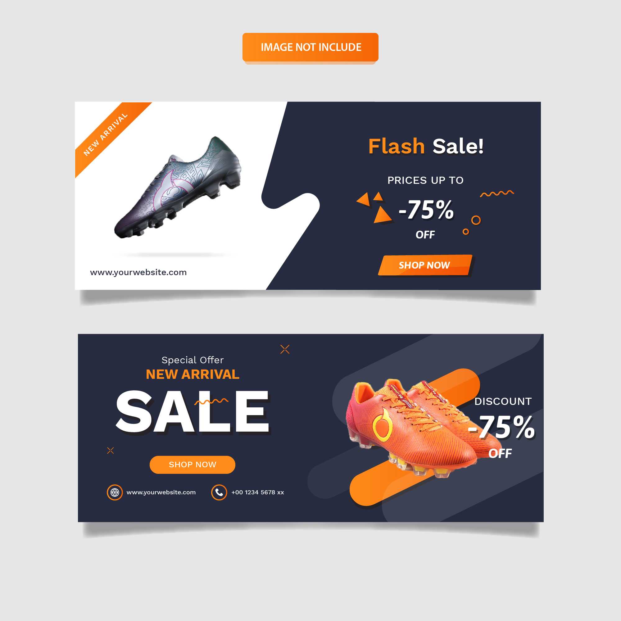 Sport Shoes Sale Banner Template Set - Download Free Vectors Within Sports Banner Templates