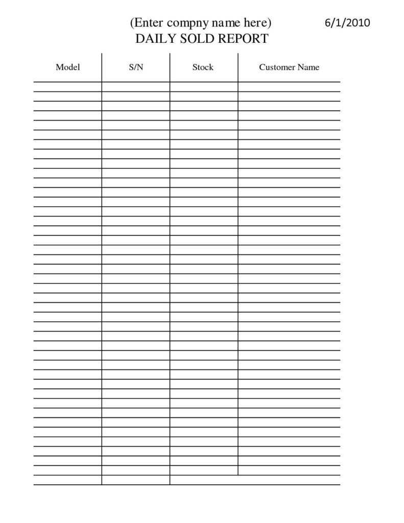 Spreadsheet Daily Es Report Template Free For Excel Download Throughout Daily Sales Call Report Template Free Download