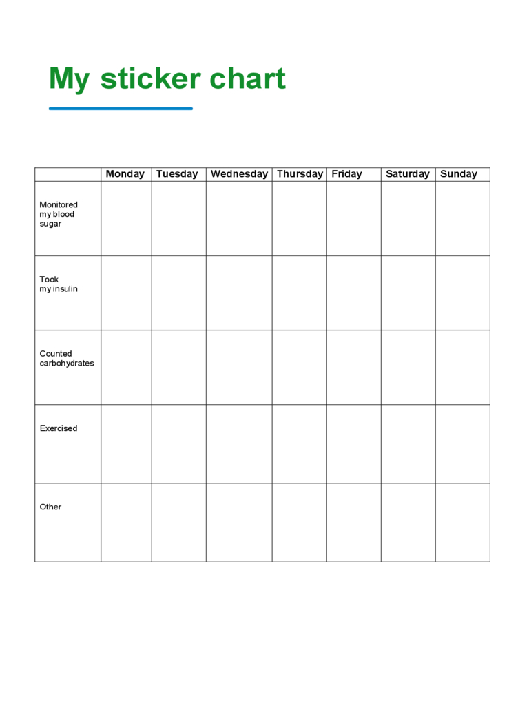 Sticker Charts – 6 Free Templates In Pdf, Word, Excel Download Intended For Reward Chart Template Word