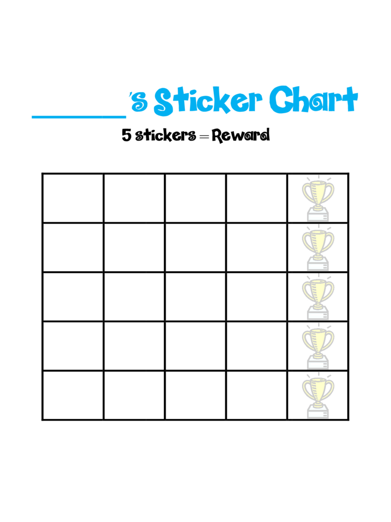 Sticker Charts – 6 Free Templates In Pdf, Word, Excel Download With Regard To Blank Reward Chart Template