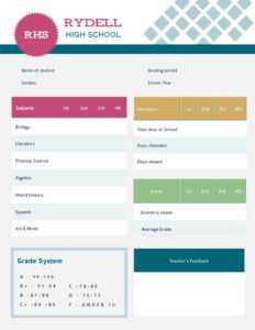 Student Report Card Template - Visme throughout Student Grade Report Template