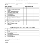 Students Feedback Form – 2 Free Templates In Pdf, Word Inside Student Feedback Form Template Word