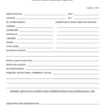 Subcontractor Daily Report – Fill Online, Printable Regarding Superintendent Daily Report Template