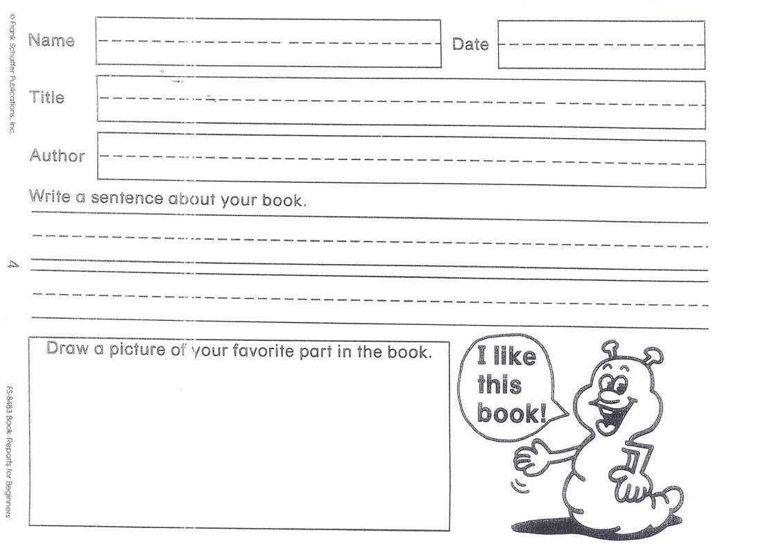 Summer Book Report - Mrs. Kozlowski's First Grade In 1St Grade Book Report Template
