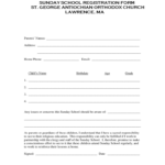 Sunday School Registration Form – 2 Free Templates In Pdf With Registration Form Template Word Free