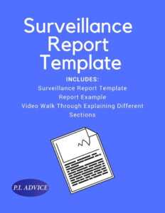 Surveillance Report Template with regard to Private Investigator Surveillance Report Template