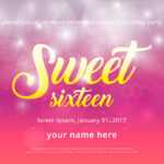 Sweet 16 Free Vector Art – (18,593 Free Downloads) Inside Sweet 16 Banner Template