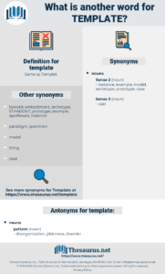 Synonyms For Template, Antonyms For Template - Thesaurus pertaining to Another Word For Template