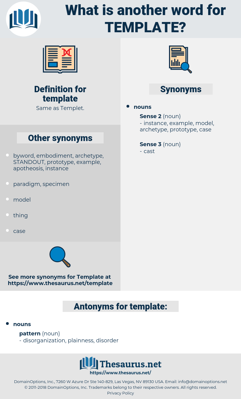 Synonyms For Template, Antonyms For Template - Thesaurus Pertaining To Another Word For Template