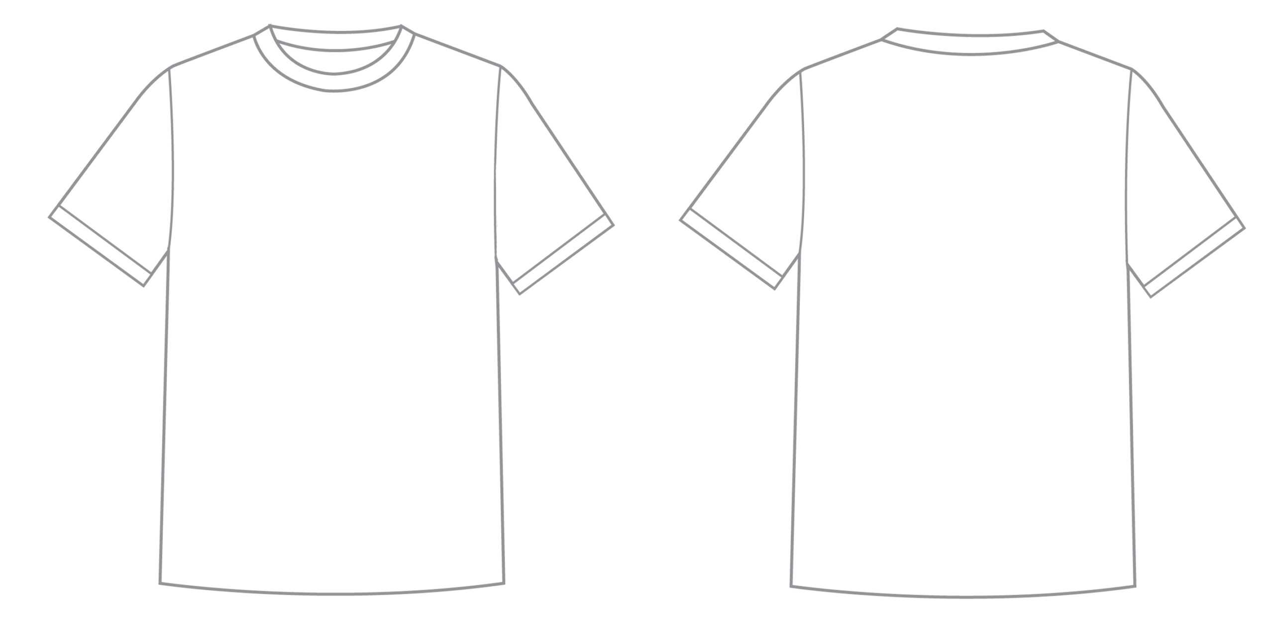 Tee Shirt Clipart Template Within Blank Tshirt Template Printable