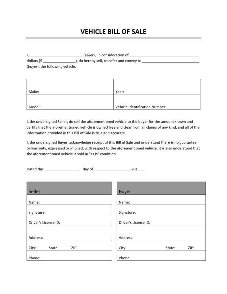 Template Bill Of Sale For Car | Tagua Pertaining To Vehicle Bill Of Sale Template Word
