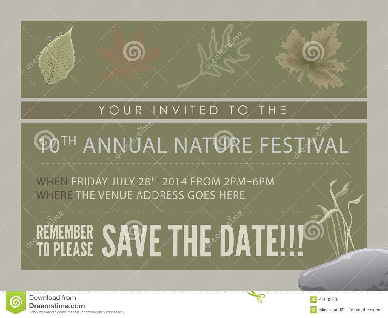 Template Event Flyer Or Save The Date Card Stock In Save The Date Templates Word