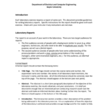 Template From Baylor | Manualzz Intended For Engineering Lab Report Template