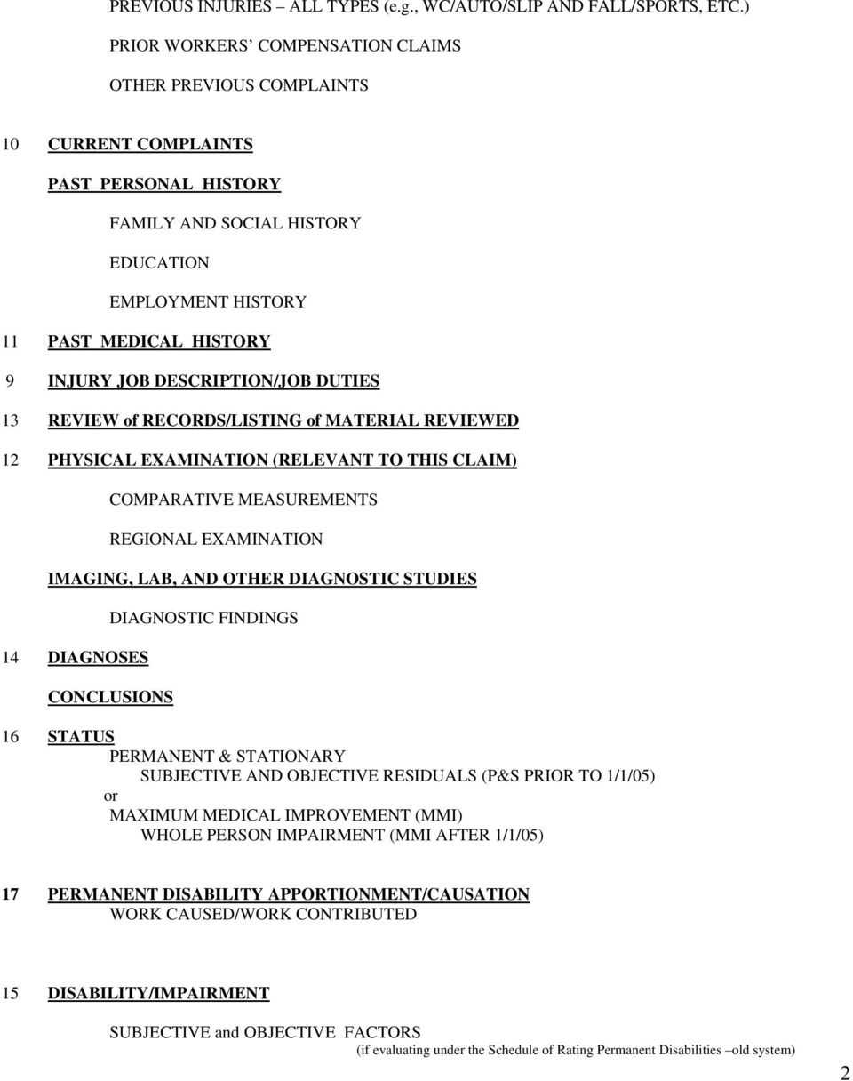 Template Medical Legal Report  Workers Compensation – Pdf In Medical Legal Report Template