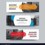 Template Of Horizontal Web Banners With Round And With Product Banner Template