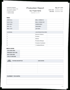 The Daily Production Report, Explained (With Free Template) for Sound Report Template