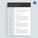 The 'rosie' Resume / Cv Template Package For Microsoft™ Word With Microsoft Word Resumes Templates