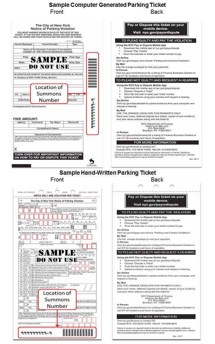 Ticket Sample With Blank Parking Ticket Template