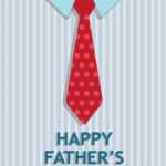 Tie Father's Day Card (Quarter Fold) In Blank Quarter Fold Card Template