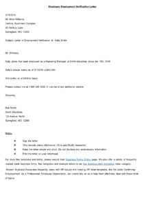 Top 10 Employment Verification Letter Form Template with regard to Employment Verification Letter Template Word