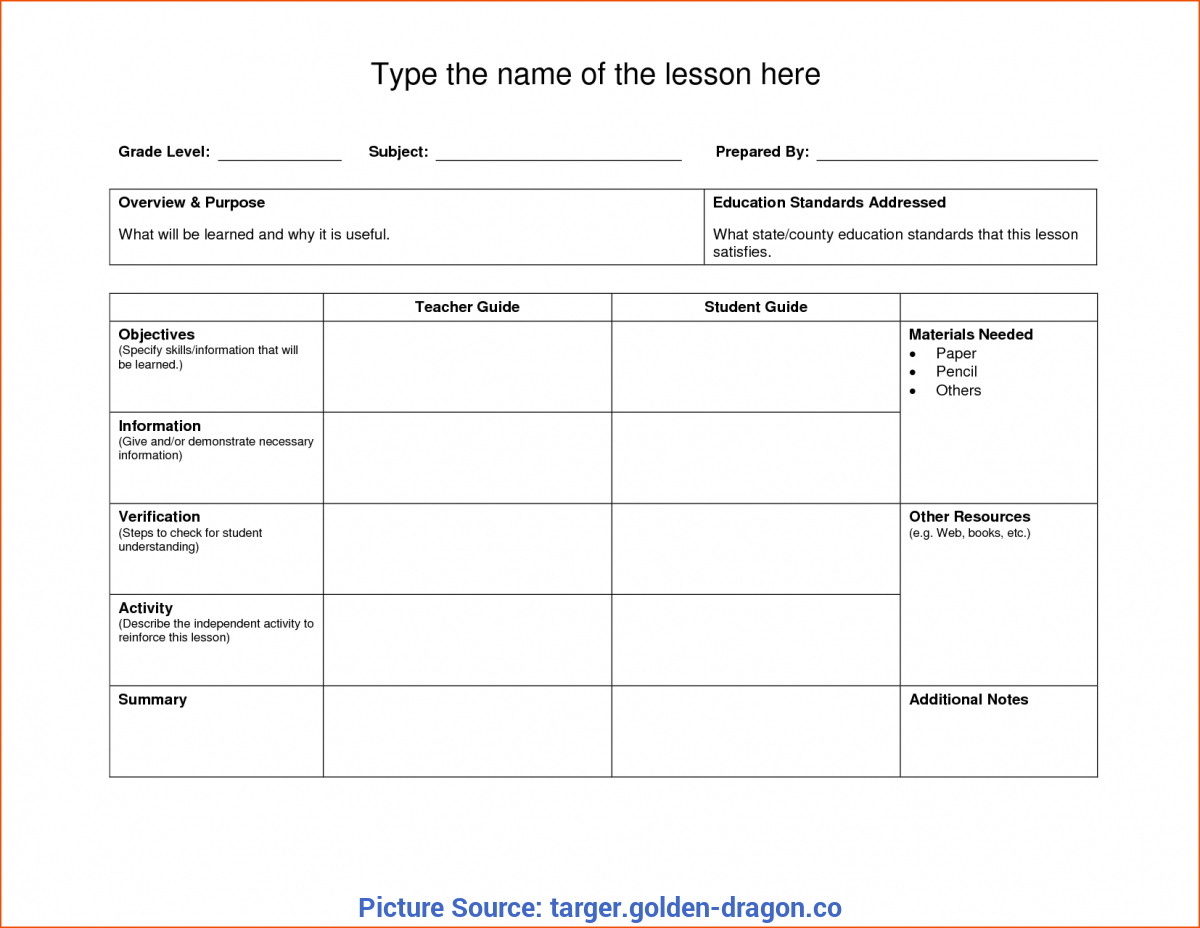 Top Blank Lesson Plan Template Nz Unit Lesson Plans Template Regarding Blank Unit Lesson Plan Template