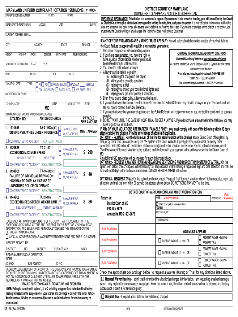 Traffic Ticket Template – Fill Online, Printable, Fillable In Blank Speeding Ticket Template
