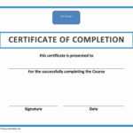 Training Certificate Template Pdf | Blank Certificates Inside Training Certificate Template Word Format