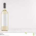 Transparent White Wine Bottle With Blank White Label On Throughout Blank Wine Label Template