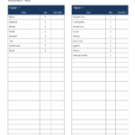 Travel Packing Checklist Template Word | Free Resume Samples With Regard To Blank Packing List Template