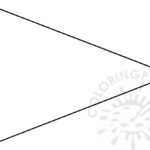 Triangle Flag Banner Template – Coloring Page With Regard To Triangle Pennant Banner Template