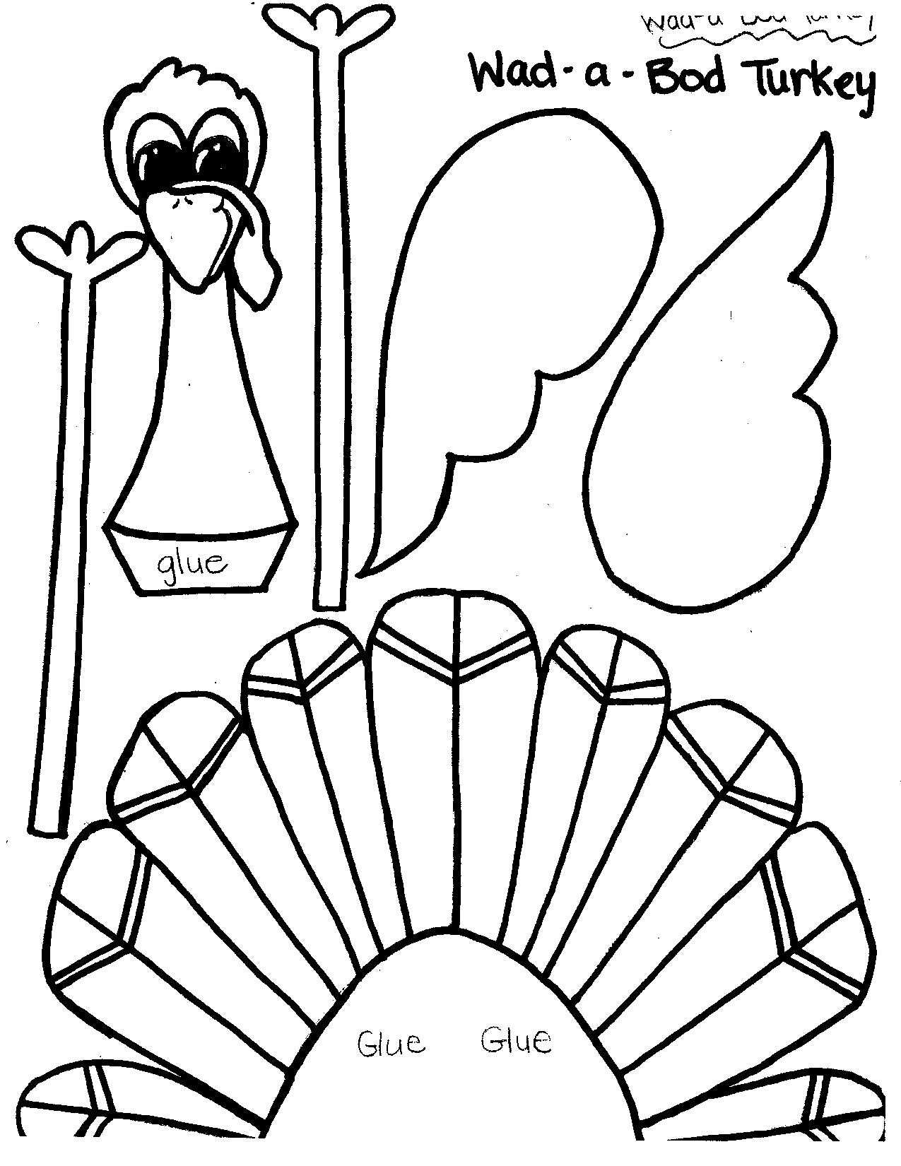 Turkey Cut Out Coloring Pages 13 Turkey Shape Templates Inside Blank Turkey Template