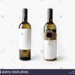Two Wine Bottles With Blank Labels. Template For Placing Regarding Blank Wine Label Template