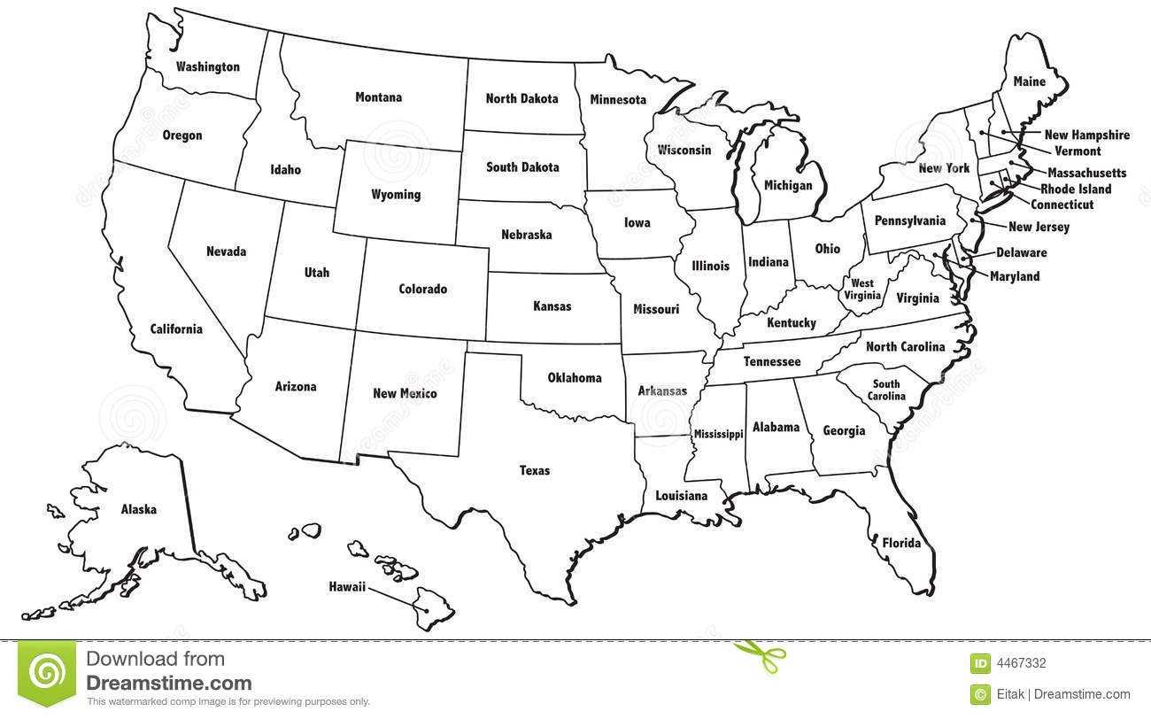 United States Outline Drawing At Paintingvalley Throughout United States Map Template Blank